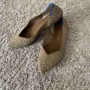 Rothy’s The Point Driftwood Spot Ballet Flats Animal Print